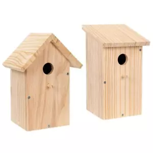 Nistkasten Vogelhaus Holz Brutkasten Vögel Meisen Nisthöhle Nisthaus aufhängen - Bild 1 von 7