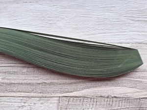 100 Quilling paper strips 3mm wide - khaki green - Picture 1 of 1