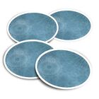 4x Round Stickers 10 cm - Blue Geometric Drawing Circles  #15937