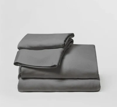 Novo Conjunto de Lençóis de Malha Elástica DreamFit Bambu Conforto $229.97, Completo - Cinza - Imagem 1 de 4