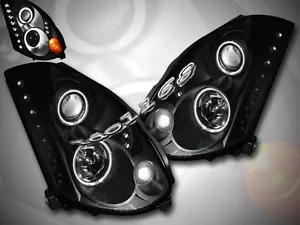Dual CCFL Halo LED HID TYP Projector Headlights For 03-05 INFINITI G35 2DR COUPE - Foto 1 di 2