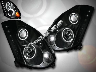 Dual CCFL Halo LED HID TYP Projector Headlights For 03-05 INFINITI G35 2DR COUPE - Image 1 of 2