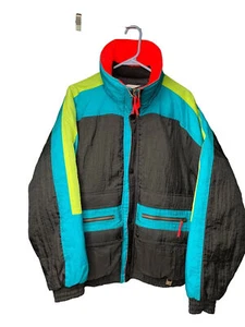 Helly Hansen Men’s Large Color Block Snow Ski Winter Vintage Pockets Full Zip - Picture 1 of 11