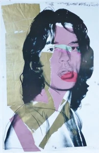 ANDY WARHOL MICK JAGGER 1975 ROLLING STONES ORIGINAL POSTER POP ART PRINT - Picture 1 of 6