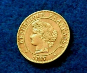 1887 France Centime - Amazing Coin with only 400K Minted - See Pics! - Picture 1 of 2
