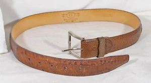 size 31” Circle G Boots full-quill ostrich brown 1-1/4" belt, removable buckle - Picture 1 of 7
