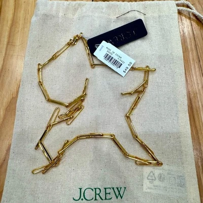 J. Collar de cadena de oro Crew nuevo con etiquetas Foto 1 de 4