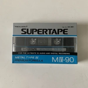 Realistic SUPERTAPE M IV-90 Metal Type IV 1988 Blank Cassette Tape NOS - SEALED - Picture 1 of 2