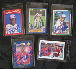 Delino DeShields Signed Autographed 1990 Rookie Card Lot - Montreal Expos - Picture 1 of 6