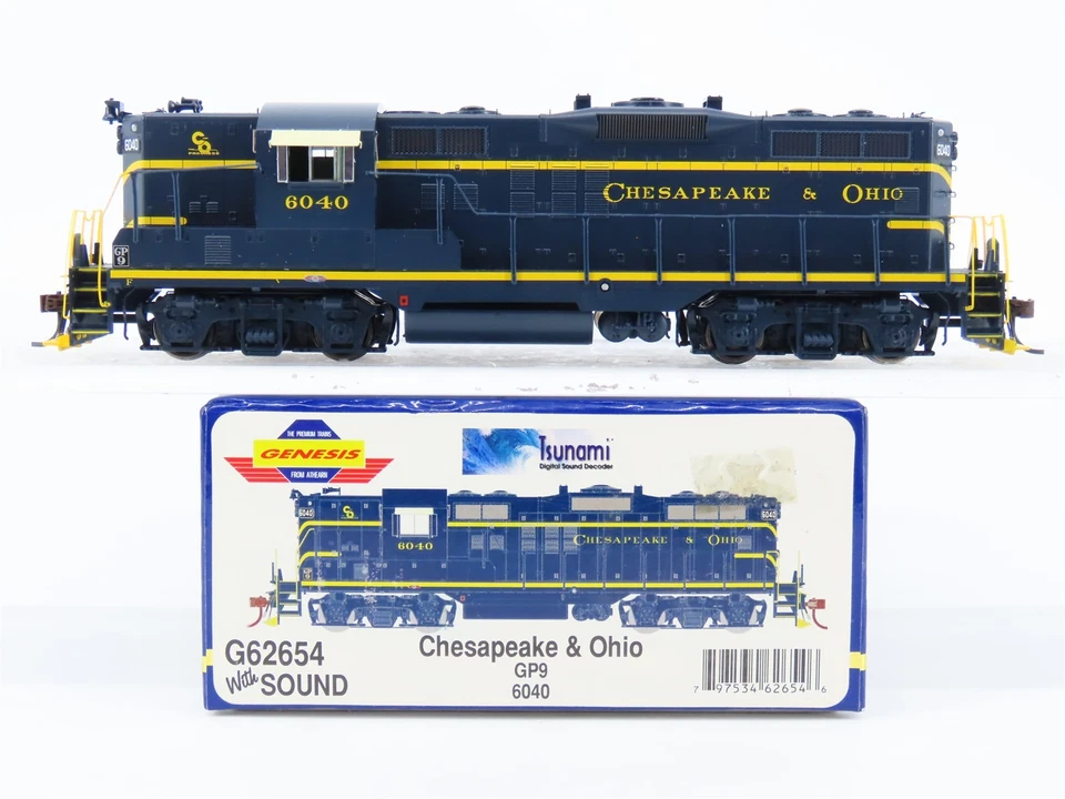 HO Athearn Genesis G62654 C&O Chesapeake & Ohio GP9 Diesel #6040 w/ DCC & Sound - Image 1 of 4
