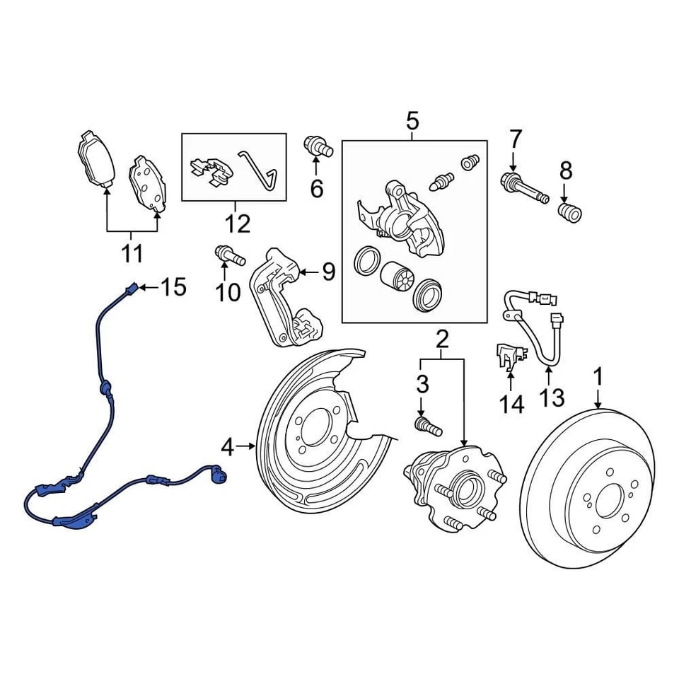 For Toyota Corolla iM 17-18 ABS Wheel Speed Sensor Wiring Harness Toyota Rear Foto 1 de 1
