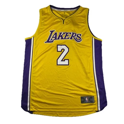 Camiseta deportiva grande amarilla/dorada de los fanáticos de Los Angeles Lakers Lonzo Ball #2 de la NBA para hombre Foto 1 de 4