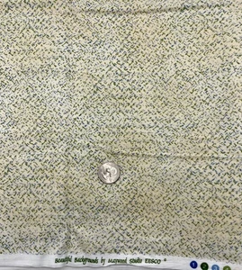 BEAUTIFUL BACKGROUNDS by Maywood Studio - Green & Blue Marks on Cream 2 yds - Picture 1 of 1