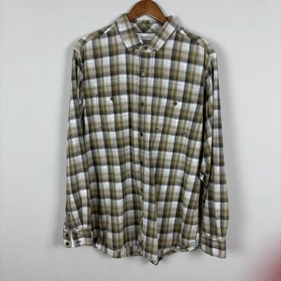 Camisa Cachonda Sapo Para Hombres L Verde A Cuadros Algodón Orgánico Manga Larga Abotonada Smythy Foto 1 de 4