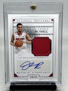 2016 National Treasures Material Signatures D'Angelo Russell /25 Auto Ohio State - Picture 1 of 3