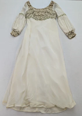 Vestido Para Mujer Vintage Años 60 70 Talla S Bohemio Julieta Romántico Renacimiento Princesa Foto 1 de 4