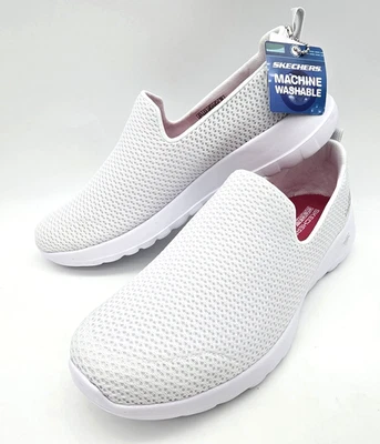 Skechers Womens Sz 8.5 Go Walk Joy Sensational Day White Fashion Sneakers Goga - Image 1 of 4