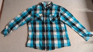 Camicia uomo Current XX grande multicolore a quadri 100% cotone manica lunga con bottoni24 - Foto 1 di 10