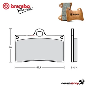 Plaquettes de frein Brembo Racing Z04 Ducati 888 Superbike Strada SP5 1993-1995 - Photo 1/5