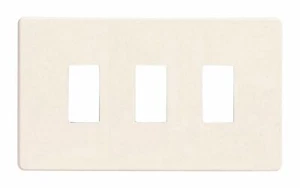 Varilight XDYPGY3S.PD Screwless Primed 3 Gang PowerGrid Plate (Twin Plate) - Picture 1 of 1