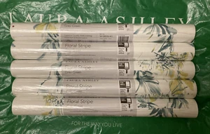 Laura Ashley Floral Stripe Wallpaper -5 ROLLS- Batch W100526-A/1 FREE P&P - Picture 1 of 15