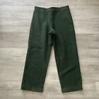 Johnson Woolen Mills Pants Mens Green Wool Tweed Vintage Hunting Size 32x25