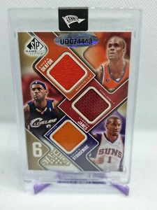 SP Game used  6 Star Swatches  lebron jersey number 1/1?  6x hall of fame stars - Picture 1 of 2