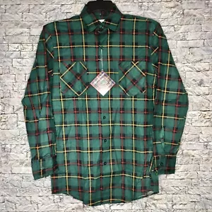 NWT Vintage Bud Berma Highlander Flannel Long Sleeve Shirt Plaid Men's Small - Picture 1 of 10