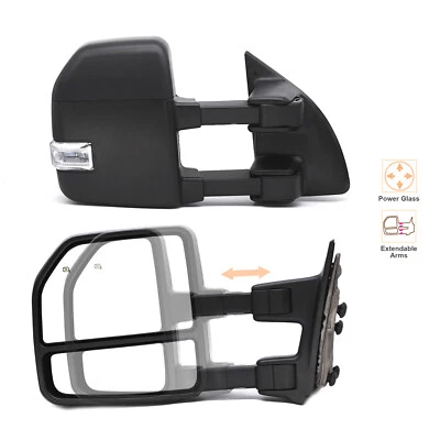 Espejos retrovisores de remolque LH RH manuales extensibles para Ford F-350 F-450 SD 1999 2000 2001 Foto 1 de 4