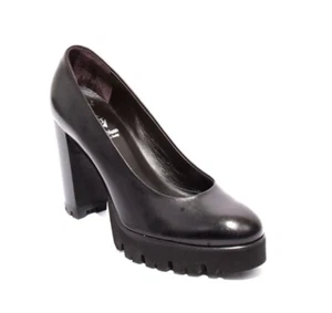 Luca Grossi 3901b Black Leather Platform Heel Shoes Pumps 36 / US 6 - Picture 1 of 8