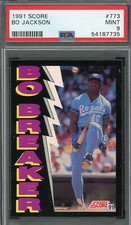 Bo Jackson 1991 Score Bo Breaker Baseball Card #773 Graded PSA 9