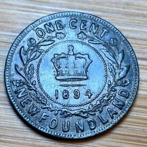 TRÈS BELLE PIECE DE 1 CENT NEWFOUNDLAND 1894 (121) RARE TERRE NEUVE !!! VICTORIA - Photo 1/2