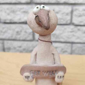 Birds of a Feather Get Well Soon Stoneware Pottery Bird P&I Crafts NY Vintage - Picture 1 of 10