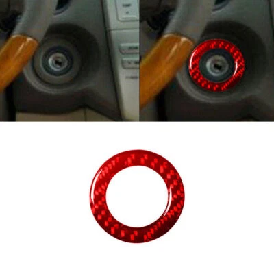 Llavero de encendido de fibra de carbono rojo para LEXUS RX330 2004-06 RX350 2006-2009 Foto 1 de 4