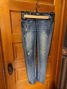Hermosos pantalones vaqueros Grace In LA corte bota para mujer 28 azules ajustados de altura baja - Imagen 1 de 6