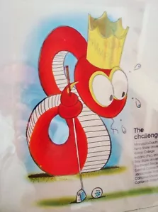 Orig'l COMM ART CEL Cartoon JOSEPH ESCOURIDO Druck Proof NCAA GOLFING RED SNAKE? - Bild 1 von 6