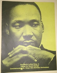 1974 MLK MARTIN LUTHER KING JR 45th Birthday Anniversary Program Ebenezer Church - Picture 1 of 5