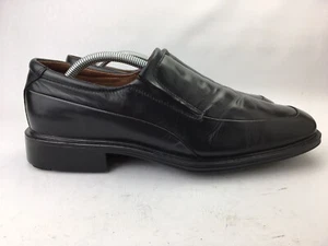 Rockport Men Black Leather Apron Square Toe Slip On Loafer Shoe Sz 10 M - Picture 1 of 11