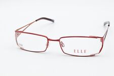 ELLE EL18741 Shiny Red 51-17-135 Side Half Rim Rectangular Eyeglass Frames D318