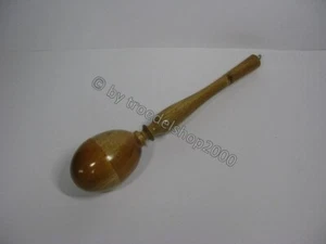 15) EI Rassel Handrassel Ei Shaker Holz Hell mit Stiel Instrument ca. 24,5cm - Bild 1 von 4
