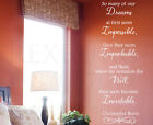 Wall Decal Sticker Quote Our Dreams Become Inevitable Christopher Reeve J98