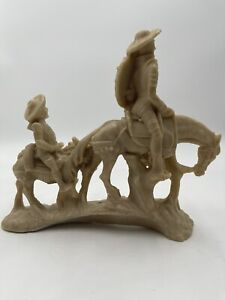 Vintage - Don Quixote Sancho Panza Miguel de Cervantes La Mancha Stone Statue 