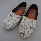 BOBS from Skechers Dogs! Blk/Wht Memory Foam Slip-on Canvas Shoes Women Size 6.5