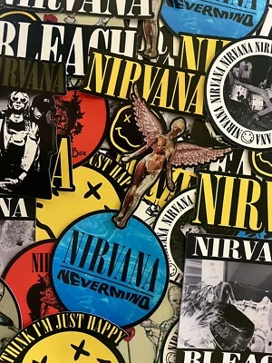 Nirvana Sticker Pack, Grunge Rock Sticker Pack