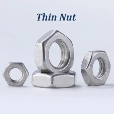 Sechskantmuttern niedrige Edelstahl V2A DIN 439 Flach Mutter M4 M5 M6 M8 M10 M12 - Bild 1 von 4