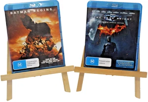 Batman Begins & Dark Knight Blu-Ray Superhero Action Christian Bale Heath Ledger - Picture 1 of 15