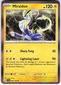 Miraidon 080/198 Pokemon SV01: Scarlet & Violet Base Set Holo Rare NM - Picture 1 of 2