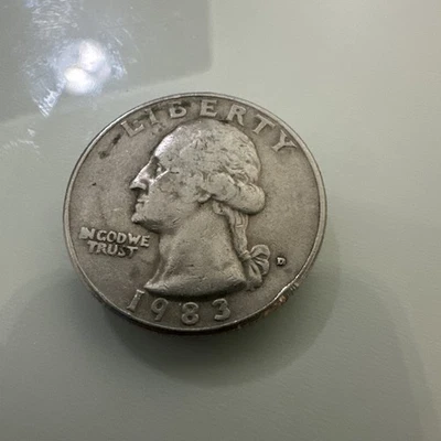 1983-D Washington Quarter – Circulated Copper-Nickel, Denver Mint Collector Coin - Image 1 of 4