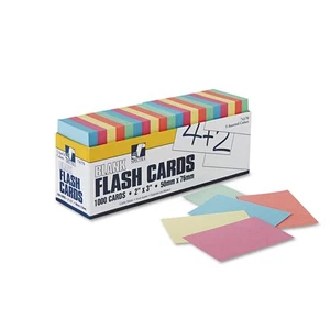 Pacon Blank Flash Cards Assorted 2"x3" P0074170 - Picture 1 of 2