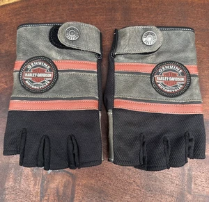 Harley Davidson Genuine Motorcycles Fingerless Gloves Size Medium 98216-18VM - Bild 1 von 14